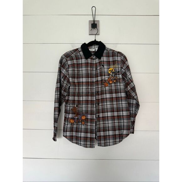 Victoria Jones Tops - Vintage Victoria Jones Women’s Petite Small Halloween Fall Plaid Button Down Shi